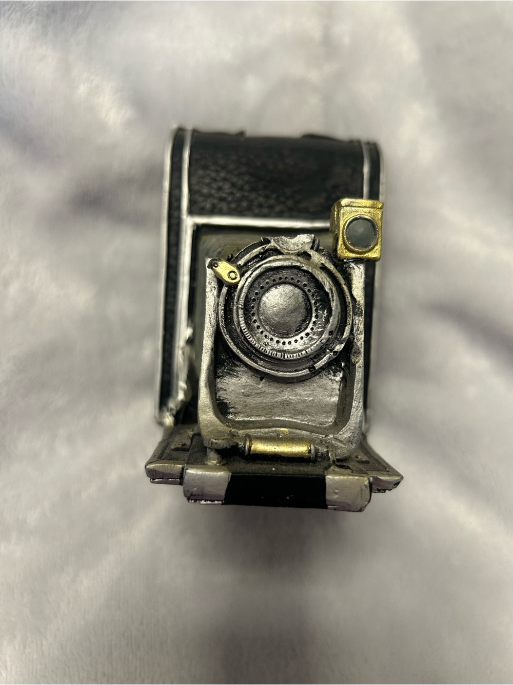Vintage Style Black and Silver Camera Ornament - Decorative Collectible